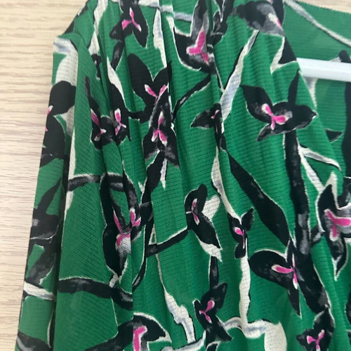 Diane von Furstenberg Charlotte φόρεμα σαν καινούργιο, διπλής όψης δίχτυ, πράσινο και μωβ