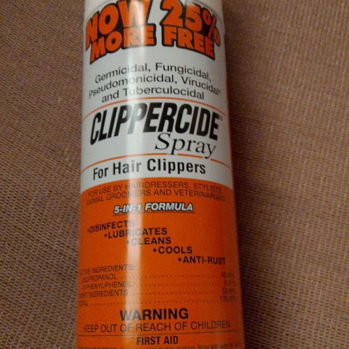 Clippercide spray for hair clippers, new