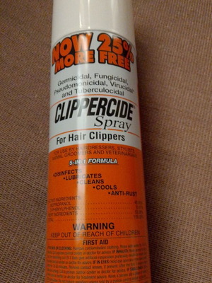 Clippercide spray for hair clippers, new