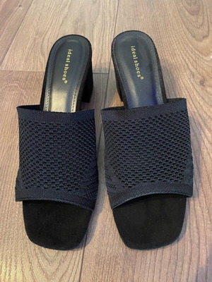 Πέδιλα mules καινούργια, μαύρα, μέγεθος 41