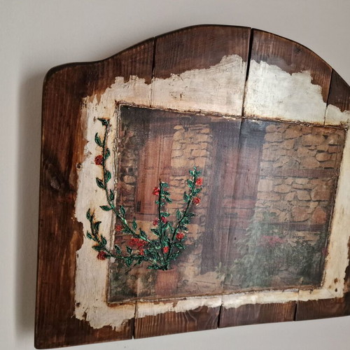 Handmade mixed media painting 50x60cm like new