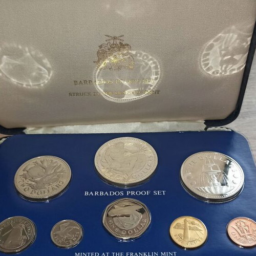 Barbados proof set 1977 like new in original case