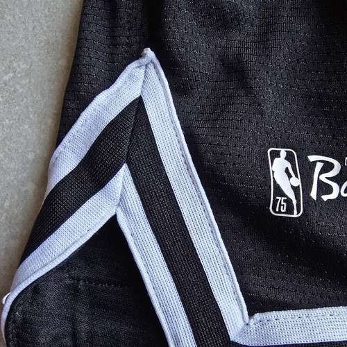 Nike NBA Brooklyn Nets 75th Anniversary Mesh Basketball Shorts, black large