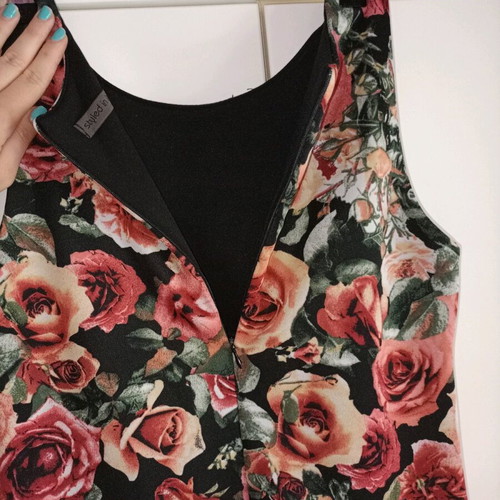 Italian y2k mini floral dress like new, red