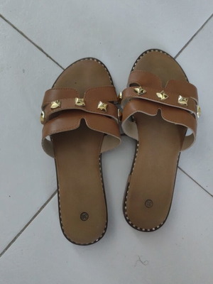 Brown sandals used, size 38