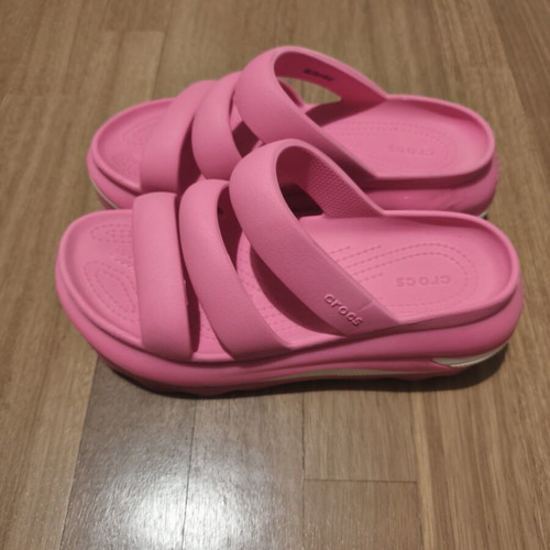 Crocs platform clogs size 41 used, pink fluo