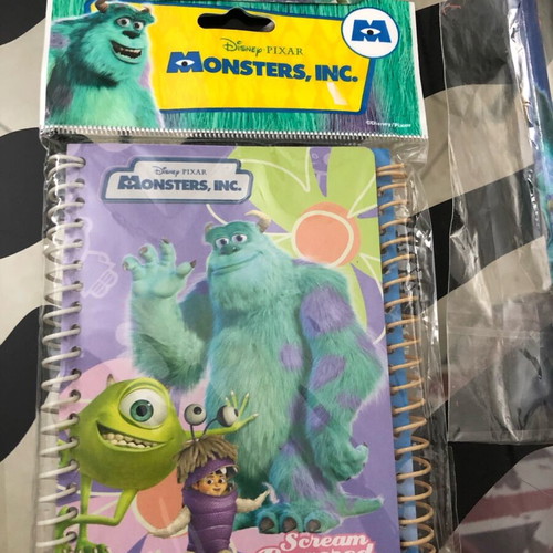 Monsters Inc Disney Huge school set new with pencils, erasers, sharpeners, rulers, notebooks