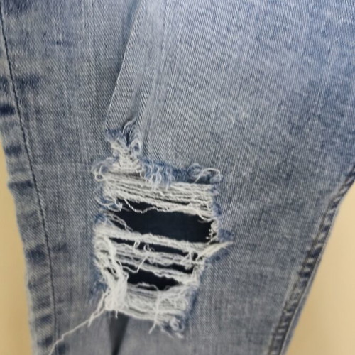 Bershka Skinny Jeans Men’s Blue Used With Rips Size L