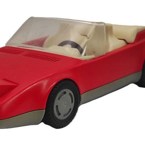 Playmobil Red Sport Convertible Car 3708 used, vintage 1987 Geobra