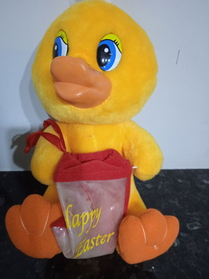 Easter plush duck used