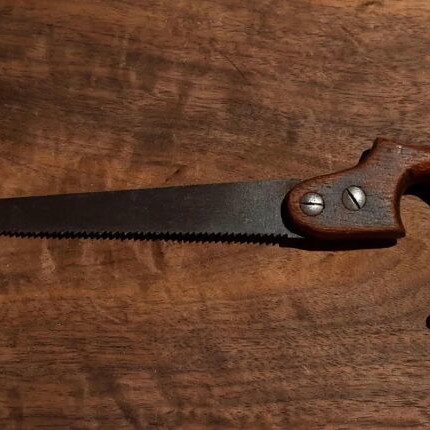 Vintage Compass Saw 50cm used, collectible woodworking tool 1920-1950