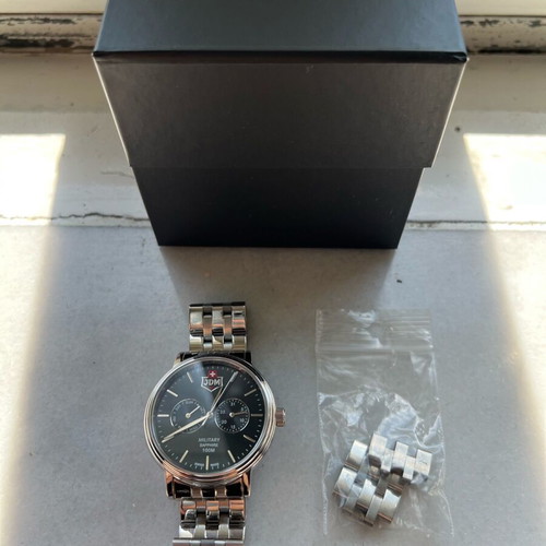 JDM Military Sapphire Echo-Black Swiss watch like new