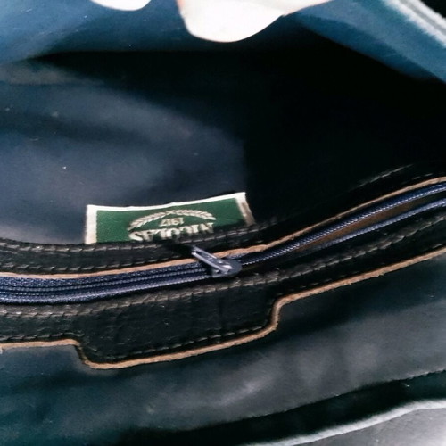 Nikolas vintage leather men's bag like new, black