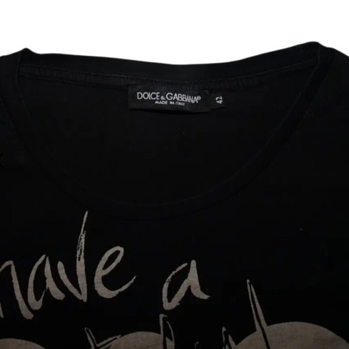 Dolce & Gabbana "I Have a Beautiful Life" T-shirt like new, black, size S