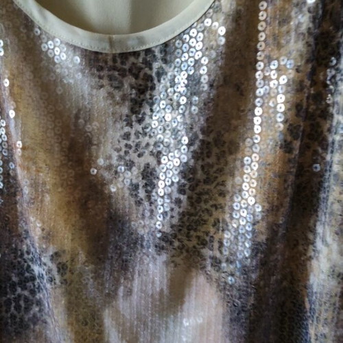 Summer blouse Sweet Miss new, embroidered with sequins, see-through back