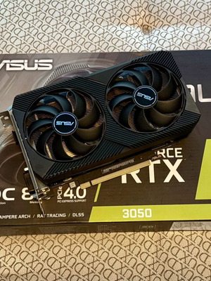 Asus GeForce RTX 3050 Dual V2 OC 8GB GDDR6 graphics card like new