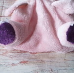 Children's velvet bunny backpack used