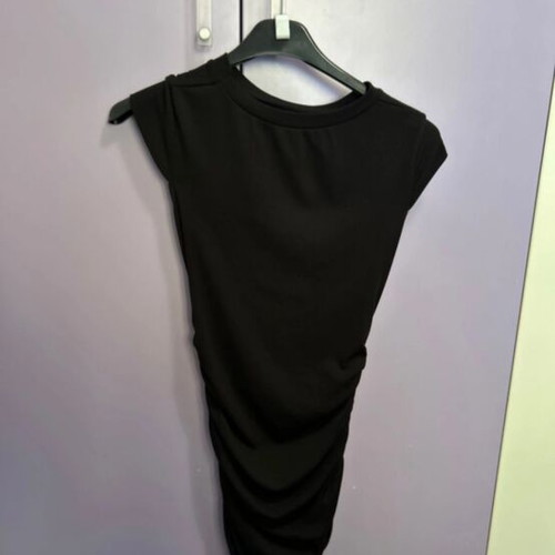 Black dress with ruching like new, size M