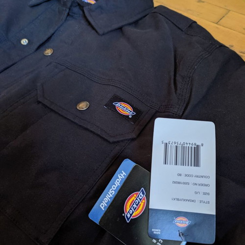 Dickies Flex Duck Shirt Jacket new black jacket size Large