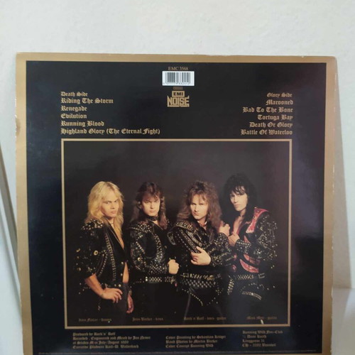 Running Wild Death Or Glory LP used, heavy metal
