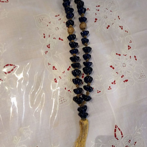 Vintage Large Decorative Worry Beads 44cm with Glass Beads and Gold Tassel used