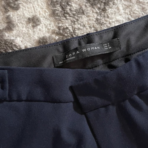 Zara straight-leg pants, blue, size S