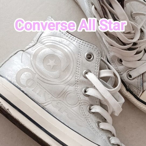 Converse Real Leather Chuck Taylor All Star Metallic Silver Boots