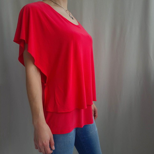 Joseph Ribkoff blouse size L 40 red like new