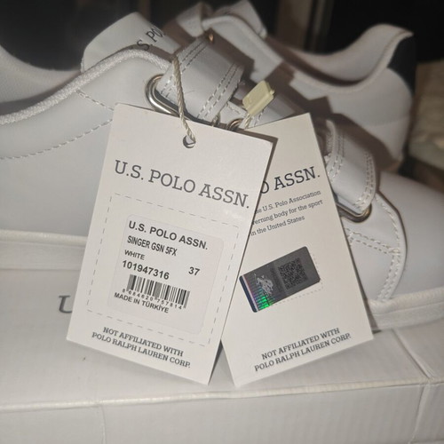 U.S. Polo Assn. Unisex White Athletic Shoes New