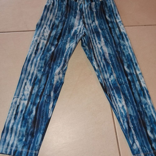 Girls' leggings like new, blue and white, size S