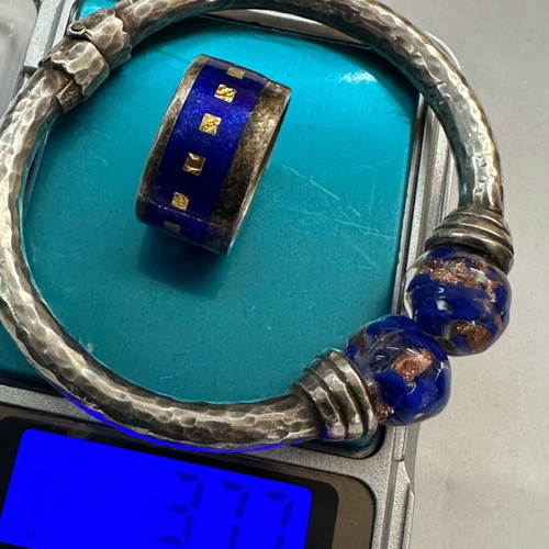 Silver Bracelet and Ring Set like new