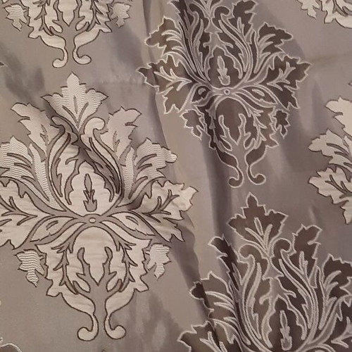 Taffeta Satin Matte Curtain new, beige and brown, 290x240-280 cm