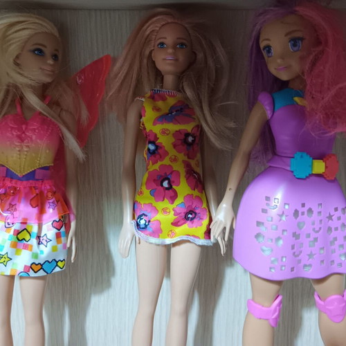 Barbie dolls used, lot of 4 children's
