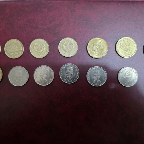 14 Greek commemorative coins 1974-2000