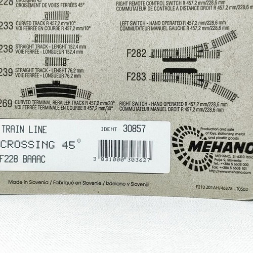 Mehano Train Line X-Track crossing new, sealed