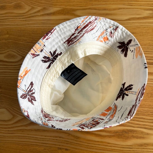 C&A Bucket Hat with Tropical Print, Large 60, Cotton