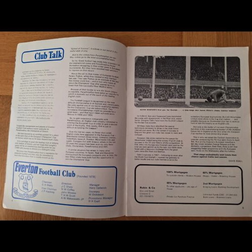 Everton Panathinaikos match programme like new, authentic