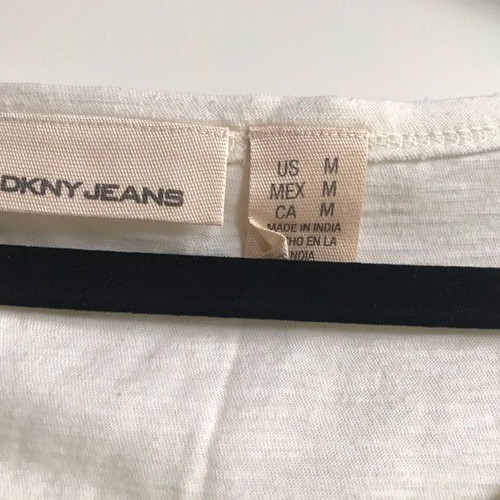 DKNY women's t-shirt used, 100% cotton, beige, size L