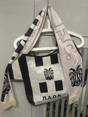 PAOK scarf and bag like new