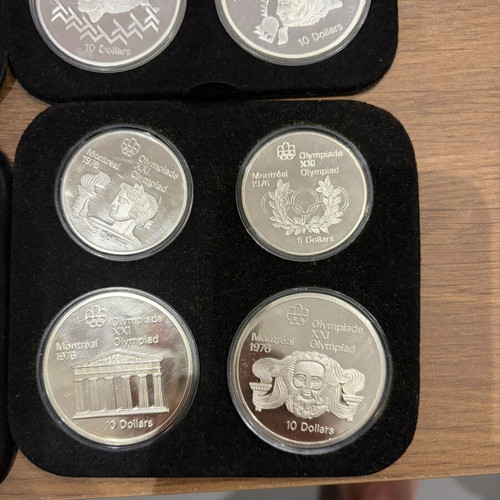 Complete Collection of 28 Silver Coins 925 Montreal 1976 Olympics New