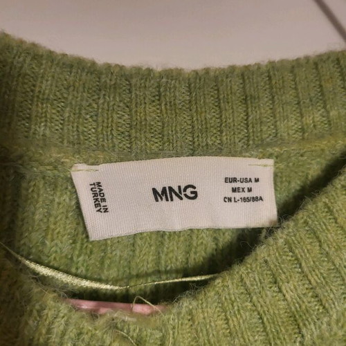 Mango Medium cardigan sweater used, green