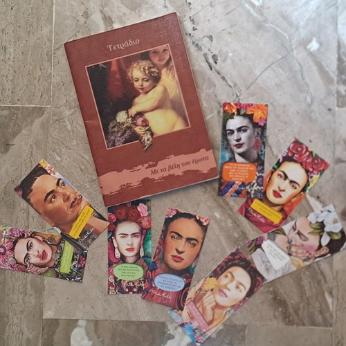Frida Kahlo notebook and six bookmarks new