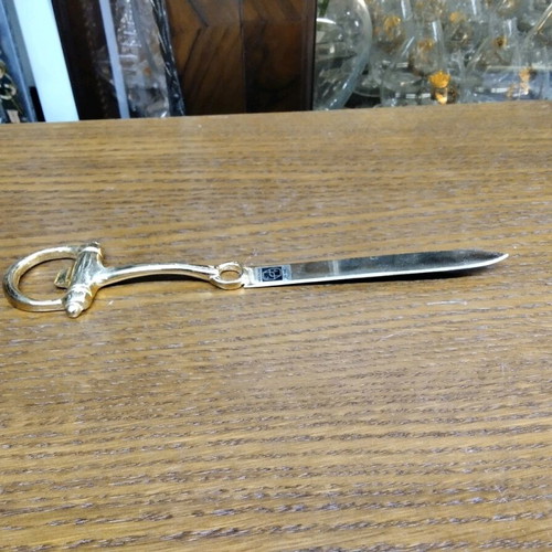 Gold Plated 24 Kar Paper Cutter in Gold Tone like new