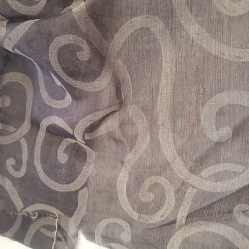 Organza Taffeta Fabric black with embossed designs new 1.22×1.50 m