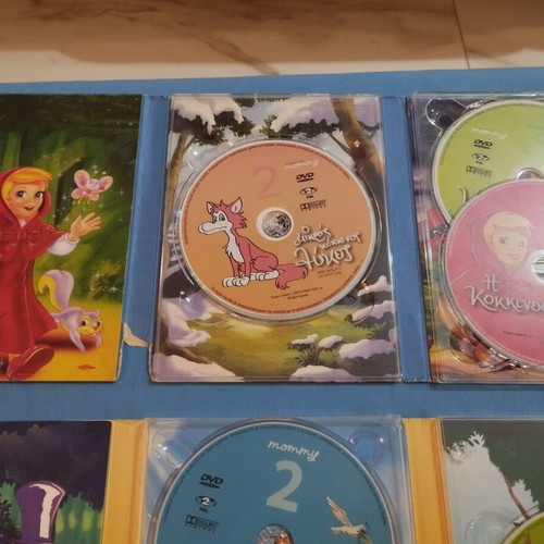 PACKAGE 8 DVD Classic Fairy Tales in 4 Cases (Little Red Riding Hood, Wolf, Alice, etc.) + GIFT