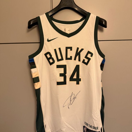 Authentic Giannis Antetokounmpo Nike Swingman Association Edition Jersey in Luxury Frame new