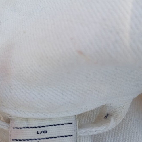 Levi's White Denim Jacket Like New With Embroidered Back Design