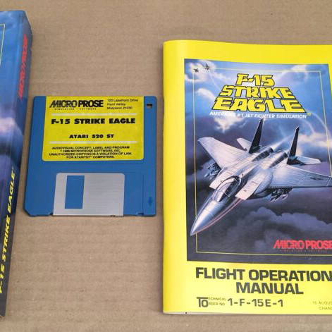 F-15 Strike Eagle like new, Atari ST, MicroProse
