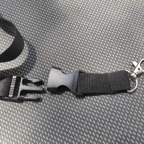 Keychain lanyard black, new