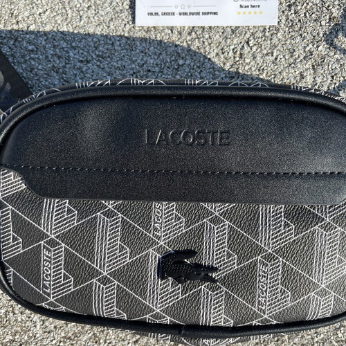 Lacoste monogram shoulder bag brand new, black